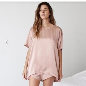 Lunya Washable Silk T Shirt Set - S